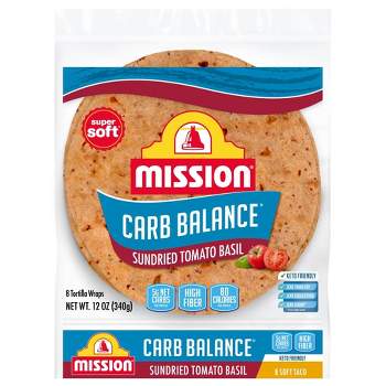 Mission Carb Balance Tomato Basil Wraps - 12oz/8ct