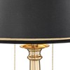 Barnes and Ivy Georgetown Traditional Desk Lamp 28 1/2" Tall Warm Brass with USB Charging Port Black Shade for Bedroom Living Room Bedside Office Kids - 3 of 4