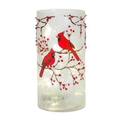 Melrose Frosted Cardinal Bird Votive Holder (Set of 6)