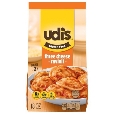 Udi&#39;s Gluten Free Three Cheese Frozen Ravioli - 18oz