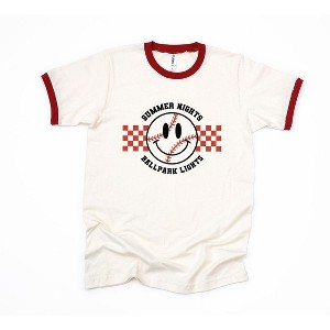 Simply Sage Market Women's Checkered Summer Nights Short Sleeve Ringer Tee - 1 of 2