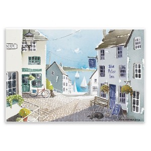 Stupell Industries Coastal Town Seaport Sailboats Wall Plaque Art - 1 of 4