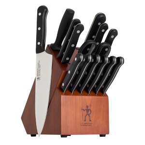 Henckels Solution 15-pc Knife Block Set with Prep Knife, Walnut - 1 of 4