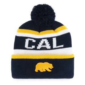 NCAA Cal Golden Bears Pom Knit Beanie: Sports Team Logo Hat, Adult One Size - 1 of 2