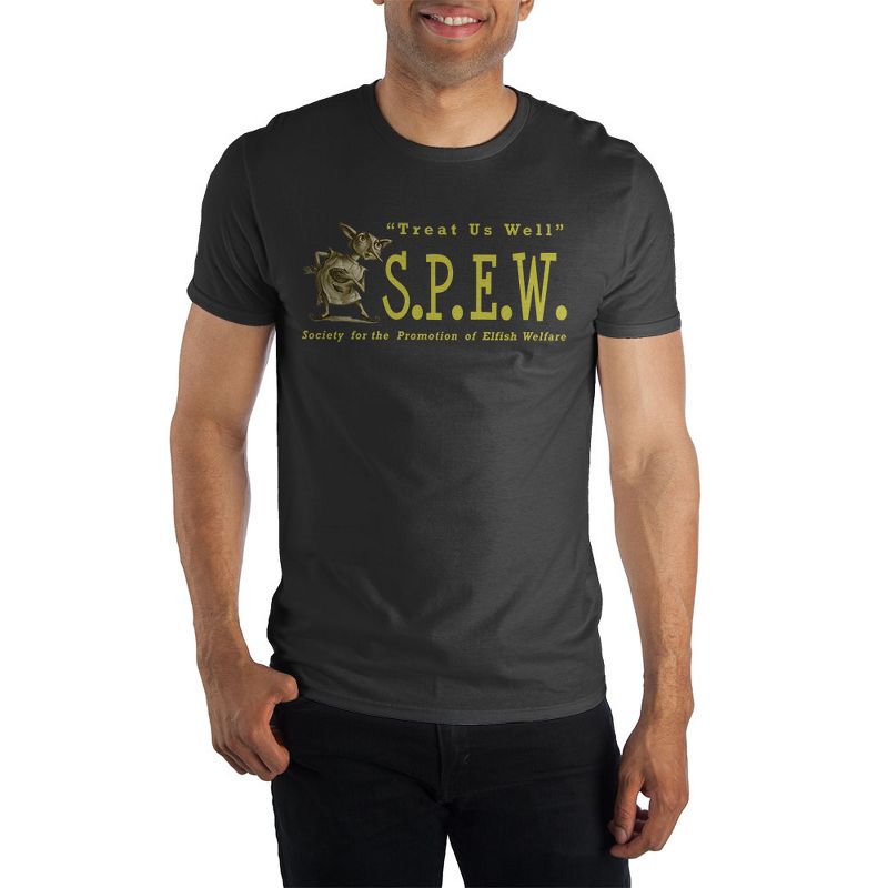 Harry Potter Hermoine Granger's S.P.E.W. Women's Black Tee T-Shirt Shirt, 1 of 2