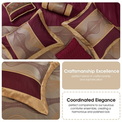 Nanshing 15pc Queen Kath Room in a Bag Bedding Set Wine Red — фото 8