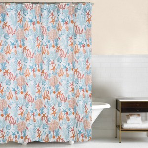 C&F Home Tangerine Coast Shower Curtain - 1 of 2