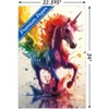 Trends International Ray Heere - Rainbow Unicorn Unframed Wall Poster Prints - 3 of 4