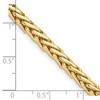 Black Bow Jewelry 4.5mm 14K Yellow Gold Fancy Flat-Edged Wheat Chain Bracelet, 8.75 Inch - 2 of 4