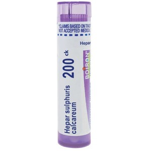 Hepar Sulphuris Calcareum 200CK by Boiron Homeopathic Single Medicine For Cough, Cold & Flu  -  80 Pellet - 1 of 2