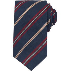 INSPIRE CHIC Men's Stripe Self-Tied Skinny Silk Slim Necktie for Graduation Wedding Party Uniforms 1Pc - 1 of 4