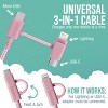Smartish USB-C/Lightning Cable for iPhone 16/15/14 - Crown Joule - 6 Foot Universal Fast Fabric Wrapped Charging Cable w/Micro-USB - 2 of 4