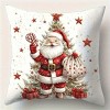 Lomsoe 4pcs Set, Christmas Reindeer Pillow Covers, Festive Atmosphere Gift Decor, Suitable for Sofa,Decorative Pillow Covers,Christmas Gift. - 4 of 4