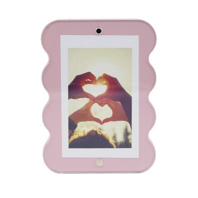 New View Wavy Photo Frame Light Pink