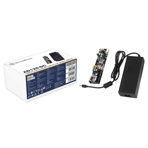 SilverStone Technology  Power Supply Kit, 120W DC-DC Board, 12V/10A Adapter, Black Wires, 20+4 Pin Motherboard, 4+4 EPS, 3x SATA, 1x 4-Pin Peripheral - image 1 of 4