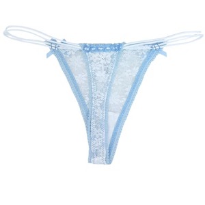 Milanblocks Delicate Lace G-String Trio with Bow Details XS/S - 1 of 4
