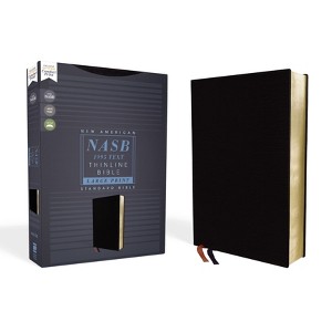 Nasb, Thinline Bible, Large Print, Bonded Leather, Black, Red Letter Edition, 1995 Text, Comfort Print - by  Zondervan (Leather Bound) - 1 of 1
