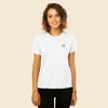 Dalix Smile Face Embroidered Soft Cotton Short Sleeve T Shirt Womens - 2 of 4