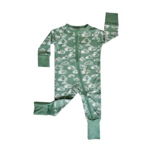 tiny knot co. Newborn, Infant Gender Neutral Buttery Soft Convertible Romper Foldover Mittens & Footies with Grippers TENCEL Modal One Piece Pajamas - 1 of 4