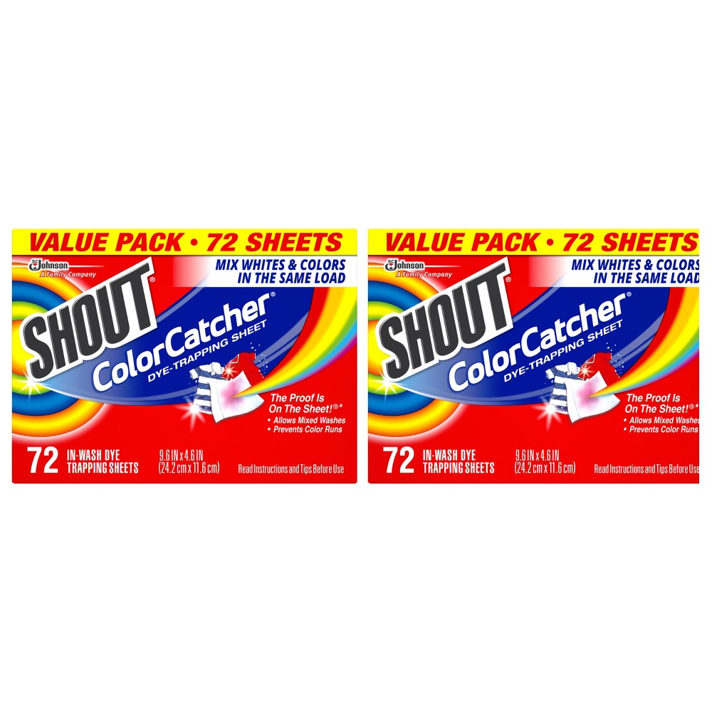 Shout Color Catcher Laundry Additive Sheets - 72ct/2pk