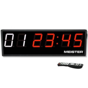Meister GoHard 4" Indoor 6 Digit Sports Timer with Remote - Black - 1 of 4
