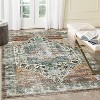 Runner Rug Kitchen Hallway Entryway – Vintage Floral Oriental Design Non-Slip Stain Resistant Low Pile Floor Covering - 3 of 4