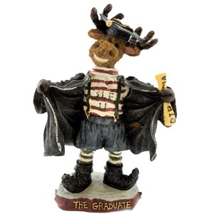 Boyds Bears 5.5 Inch Magna Q Elfinmoose Grad Folkstone Moose Animal Figurines - 1 of 3