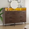 8-Drawer Dresser with Charging Station & RGB Lights | Wide Bedroom Dresser Chest with 3 Outlets + 2 USB Ports, App-Controlled LED Lighting for Gaming - 4 of 4