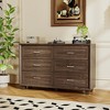 Famapy Farmhouse Buffet Storage Cabinet Dresser Accent Cabinet with 6 Drawers, White Wood Dresser for Bedroom, Living Room, Hallway - 2 of 4