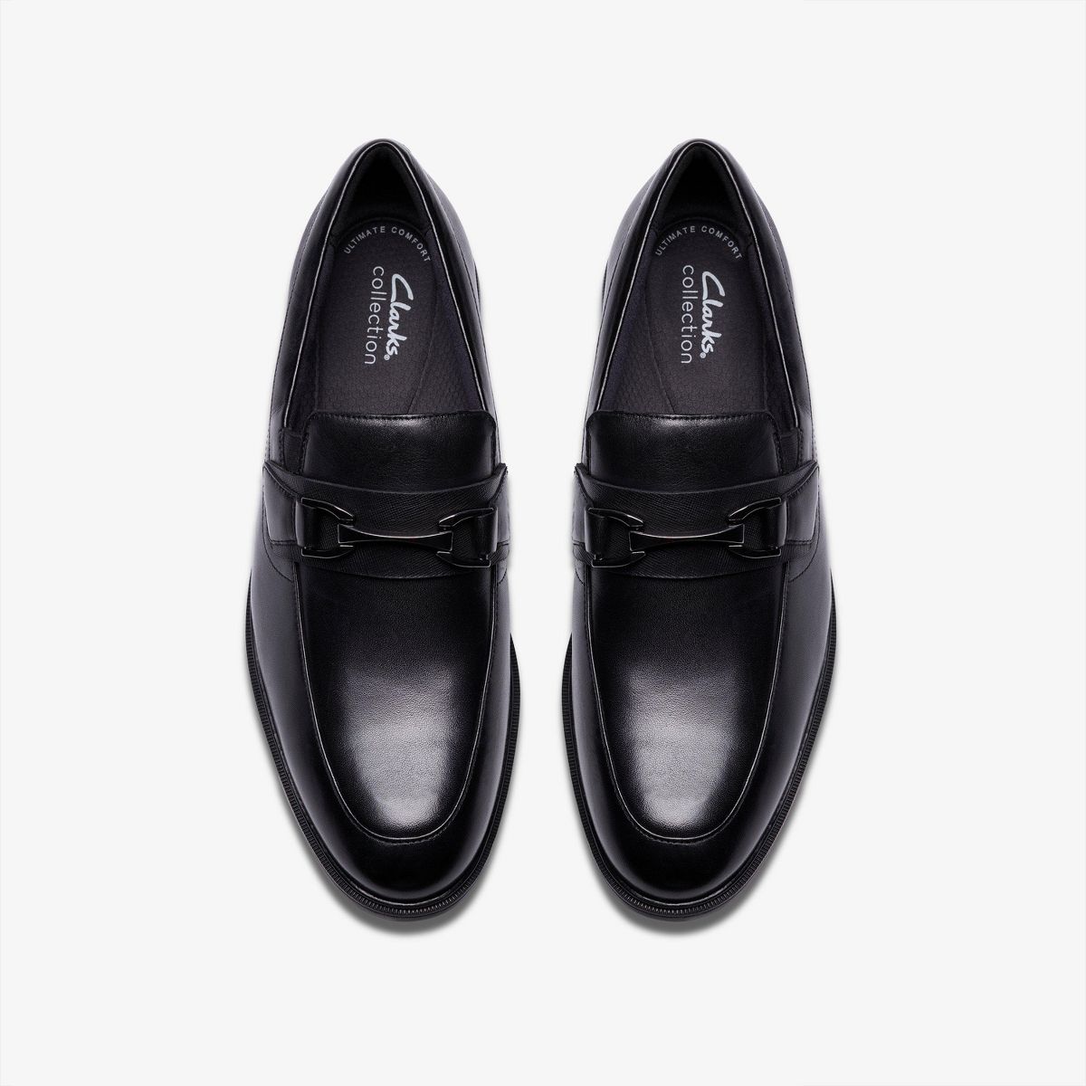 Clarks Mens Steadwell Bit Black Leather Shoes - thumbnail 6