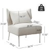 Art Leon Modern Fabric Upholstered Accent Chair with Removable Back Cushion - 4 of 4