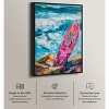 Art Remedy Pink Surfboard on the Beach Colorful Coastal Wall Art Framed - 3 of 4