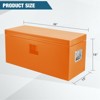 Steel Truck Tool Box Heavy Duty Truck Bed Toolbox w/Dual Lids, Lockable & Weatherproof, Fits for Pickup, Truck Bed, RV, Trailer - 4 of 4