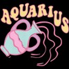 Junior's Lost Gods Aquarius Water Bearer Art Symbol Oversized T-Shirt - 2 of 2