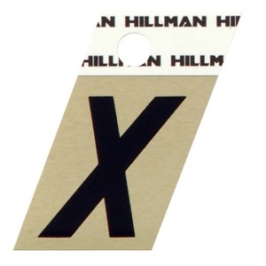Hillman 1.5 in. Black Aluminum Self-Adhesive Letter X 1 pc (Case of 6) - 1 of 1