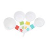 Unique Bargains Measuring Cups 4-Piece Measuring Spoon Set Dishwasher Safe Plastic White 1Set - 3 of 4