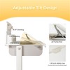 JUJABU 41.3" Kids Adjustable Study Desk with Tiltable Desktop, 0–37° Tilt, White - 3 of 4