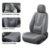 Coverado Car Seat Covers, Front and Rear Waterproof Faux Leather Auto Seat Protectors with Lumbar Support - 3 of 4