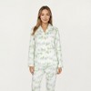 Anna-Kaci Lounge Women's 2-Piece Set Built-In Chest Pads Top and Relaxed Fit Pants Pajama Set with Brushstroke Print - 2 of 4