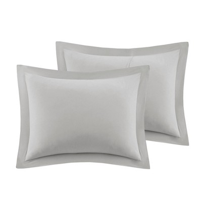King Gray Microfiber Down Alternative Comforter Set