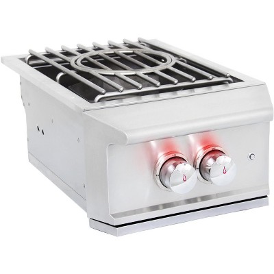 Blaze Professional Built-In Natural Gas High Performance Power Burner W/ Wok Ring & Stainless Steel Lid BLZ-PROPB-NG