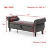 NicBex Modern 63" Storage Bench Leather Accent Stools with Rolling Arms and Nailhead Trims for Bedroom and Entryway - 2 of 4