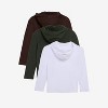 X RAY 3 Pack Kids And Boys 100% Cotton Long Sleeve Hoodie T-Shirts - 2 of 4