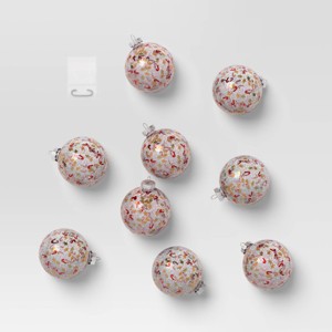 9ct 100mm Christmas Interior Glitter Finsh Candy Cane/Gingerbread Ornament Set - Wondershop™ - 1 of 4