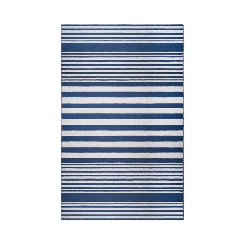 Modern Contemporary Striped Indoor Outdoor Area Rug, 3'6x5'6