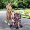 Tangkula 4-in-1 Double Pet Stroller w/ Detachable Carrier Travel Carriage for Cats - 2 of 4