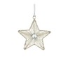 Silver Beaded Metal Star Ornaments – Set of 12, Christmas Tree Decor in Assorted Sizes by Melrose - 4 of 4