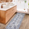 Trellis Area Rug, Washable Vintage Floral Print, Non-Slip Indoor Carpet for Entryway, Living Room, Bedroom, Laundry Room - 3 of 4