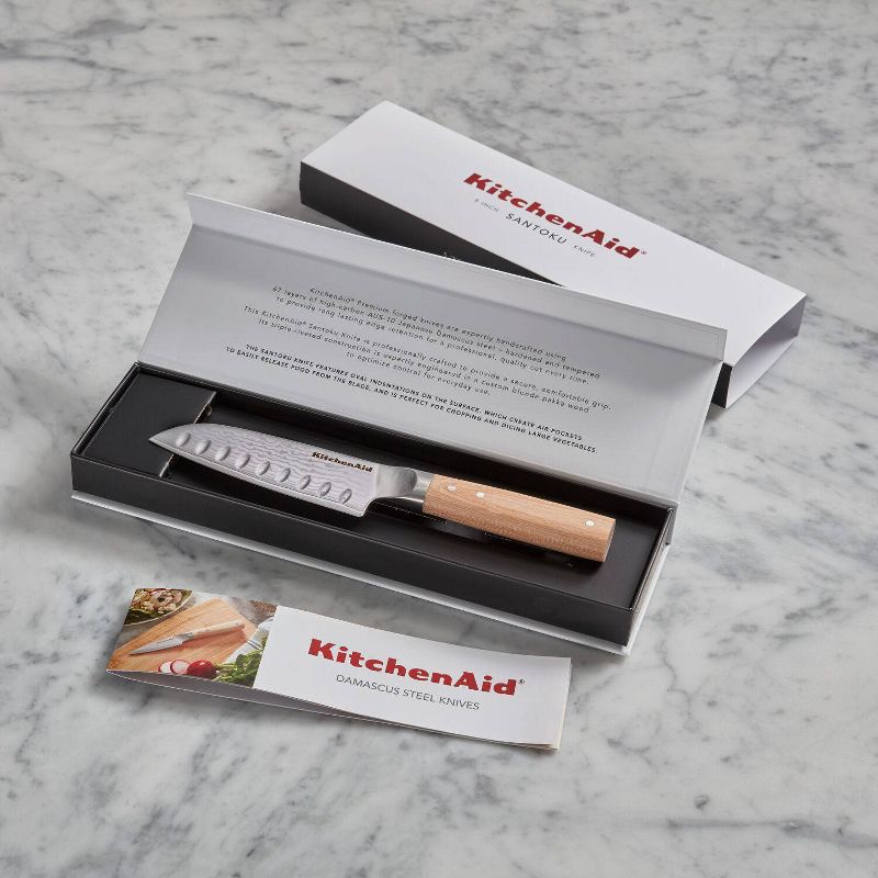KitchenAid Premium 5&#34; Damascus Santuko Knife, 3 of 8