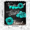 LunaLulinlk 4Pcs Teal Rose Shower Curtain - 2 of 4